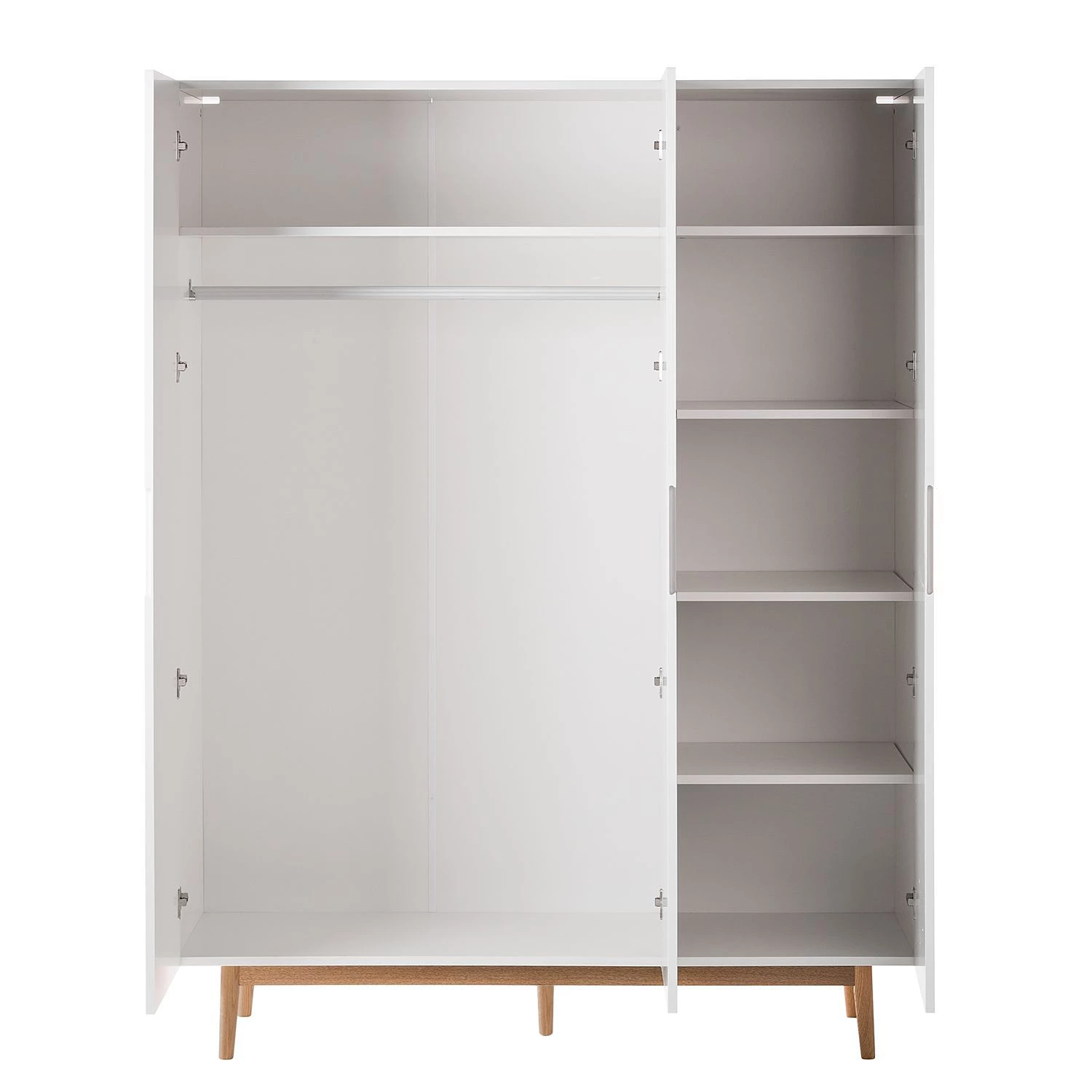 Mørteens Armoire à portes battantes Lindholm - Blanc mat - Largeur : 152 cm – Image 4
