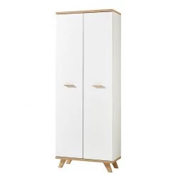 Germania Armoire à dossiers Neston II - Partiellement en chêne massif - Blanc mat / Imitation chêne de Sanremo