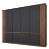 Rauch Orange Armoire à portes battantes Bernau - Marron foncé / Anthracite - Largeur : 226 cm