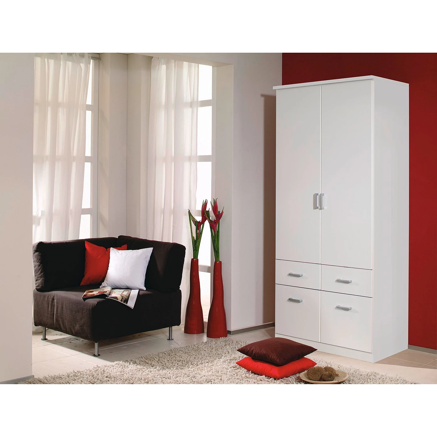 Rauch Blue Armoire à portes battantes Bremen - Blanc alpin - 91 cm - 2 portes – Image 2