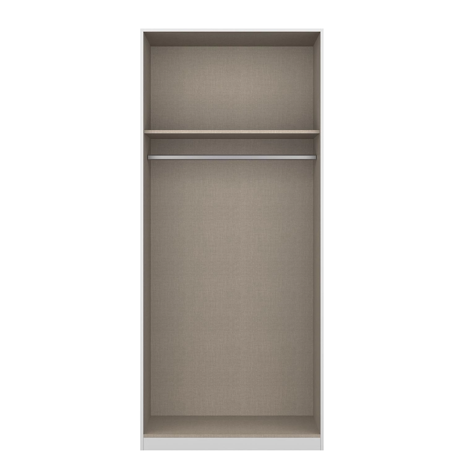 Armoire à portes battantes KiYDOO V - Blanc brillant / Blanc alpin - Hauteur : 210 cm - Largeur : 91 cm – Image 3