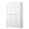 Armoire à portes battantes KiYDOO - Landhaus I - Blanc alpin - Hauteur : 210 cm - Largeur : 136 cm