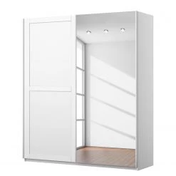 Armoire à portes coulissantes KiYDOO - Landhaus II - Blanc alpin - Hauteur : 210 cm - Largeur : 181 cm