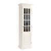 Ridgevalley Armoire vitrine La Carlotta II - II - Pin massif - Crème - Sans éclairage