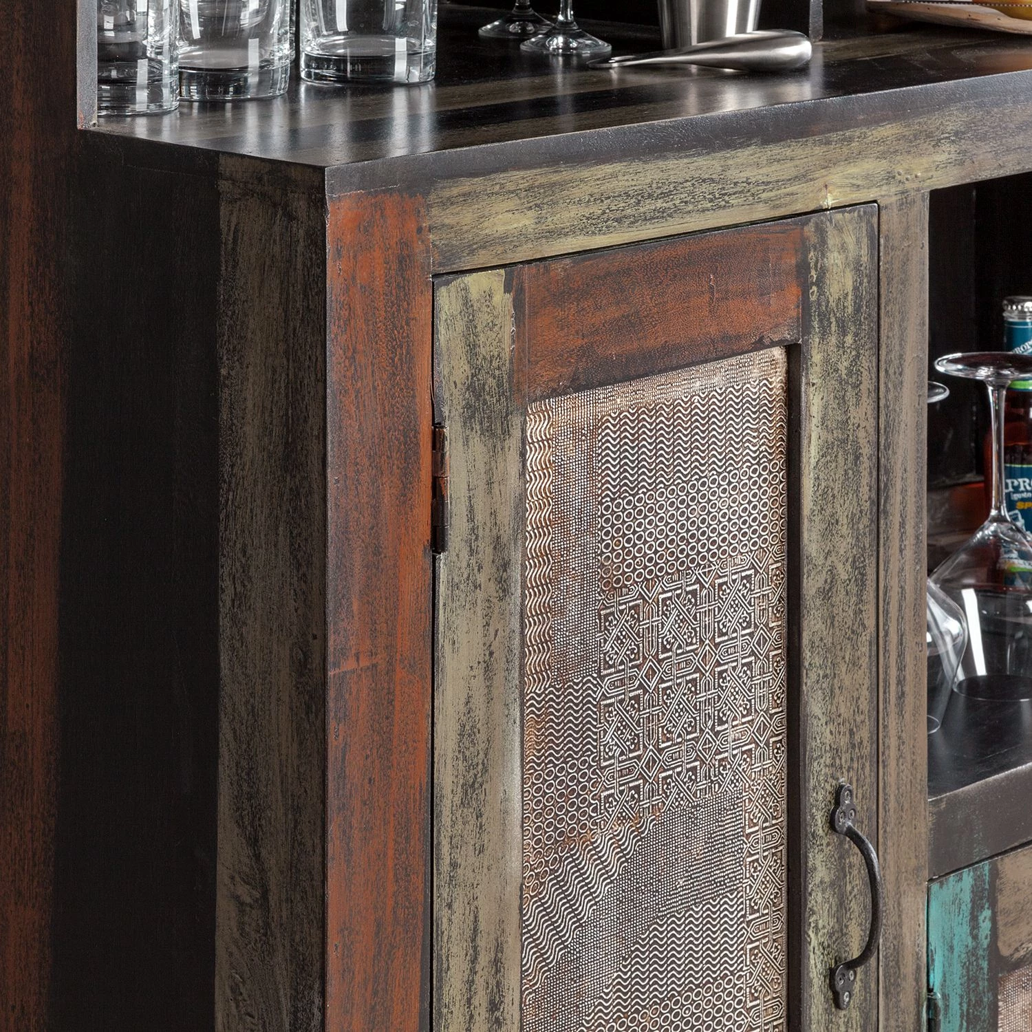 Wolf-Möbel Bar Goa - Partiellement en manguier massifs - Multicolore – Image 9