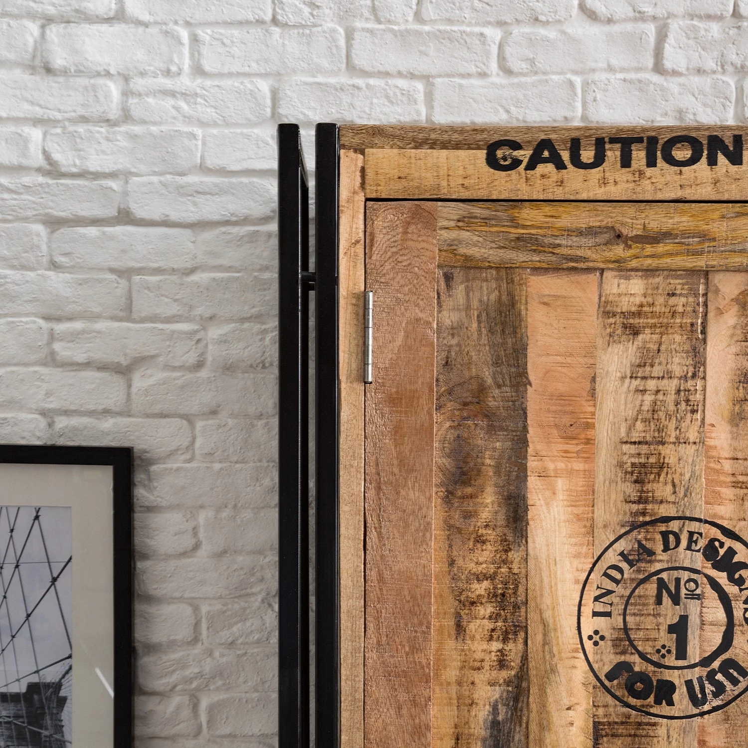 Wolf-Möbel Armoire à portes battantes Iron I - Manguier massif – Image 8