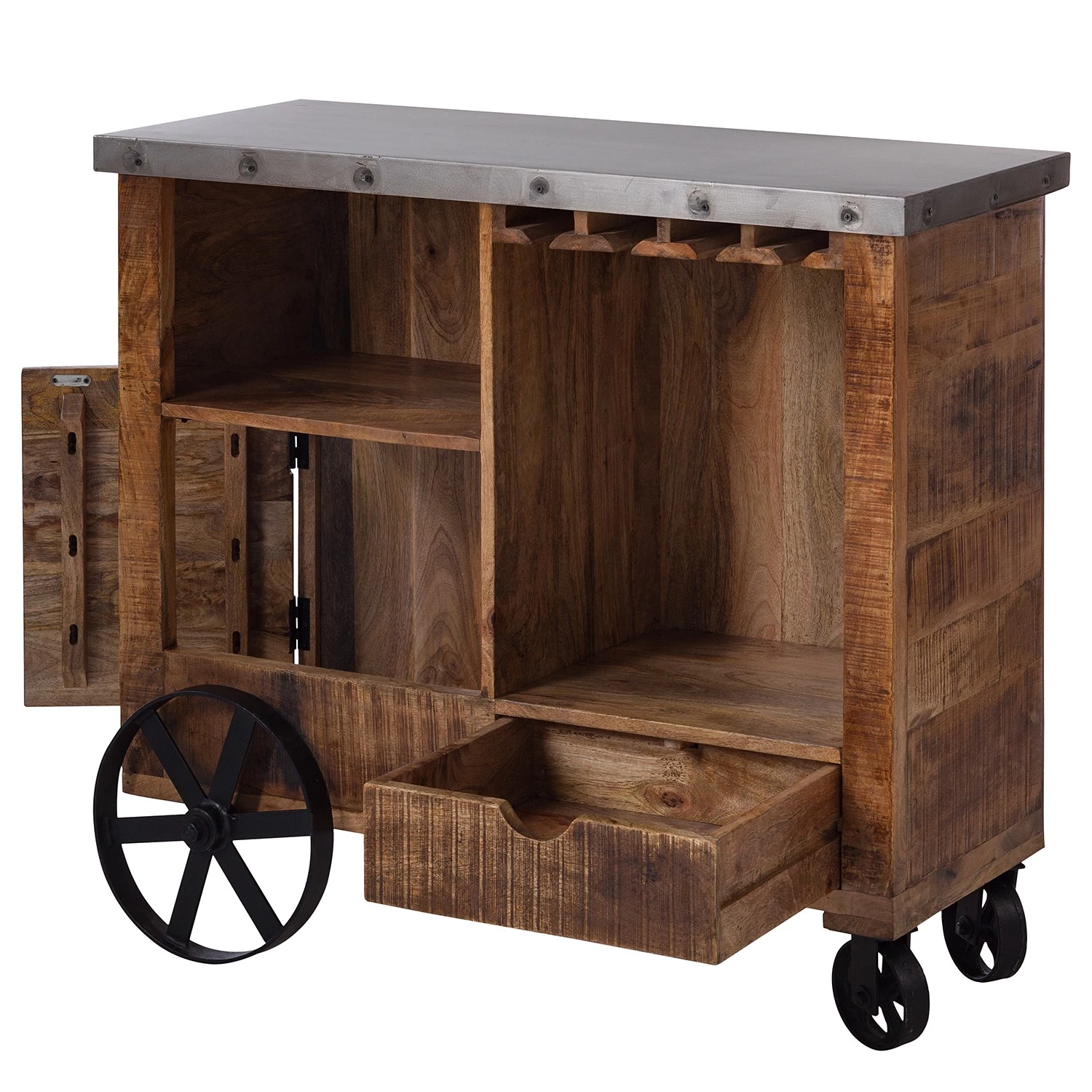 Ars manufacti Bar Kandar - Manguier massif / Métal - Manguier / Argenté – Image 6