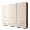 Wiemann Armoire à portes pliantes Loft III - Verre Magnolia / Imitation chêne truffier