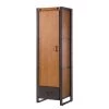 Ars manufacti Armoire Manchester II - Partiellement en acacia massif / Métal - Acacia / Anthracite - Largeur : 61 cm