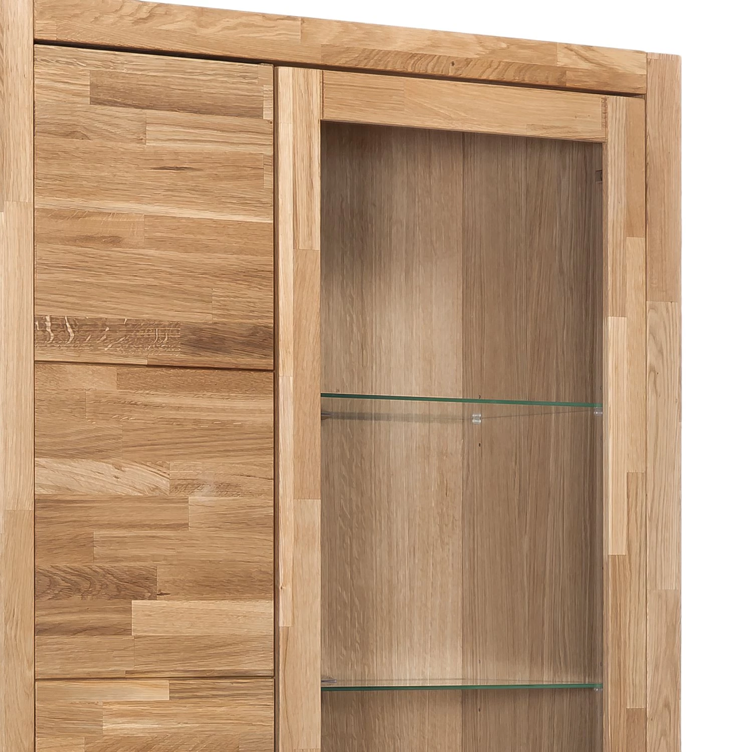 Ars Natura Armoire vitrine Majona (avec éclairage) - Chêne sauvage – Image 3
