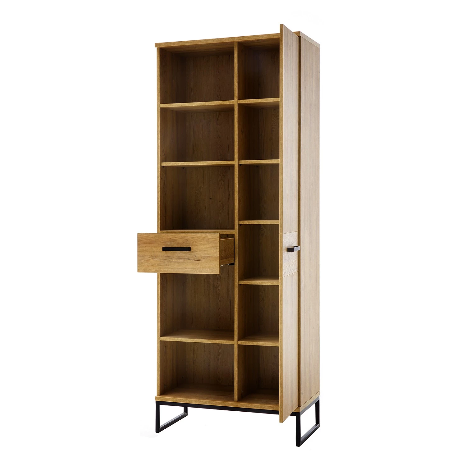 Red Living Armoire étagère Krokby - Imitation chêne Grandson / Noir – Image 3