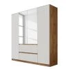 Rauch Blue Armoire Nidda - Blanc alpin / Imitation chêne Wotan - Largeur : 181 cm