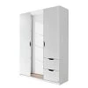 Rauch Blue Armoire Freiham - Blanc alpin - Largeur : 136 cm - Avec portes miroir