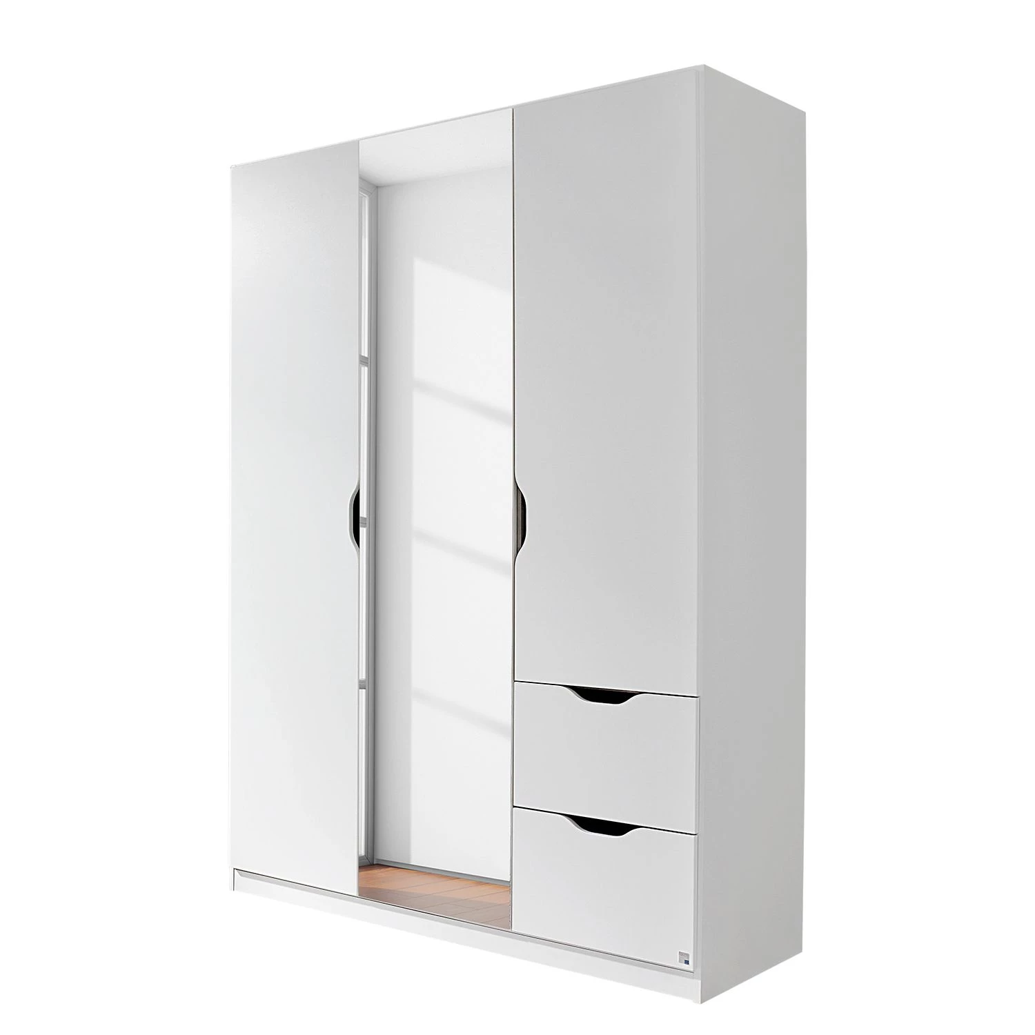 Rauch Blue Armoire Freiham - Blanc alpin - Largeur : 136 cm - Avec portes miroir