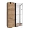 Wimex Armoire à portes coulissantes Cardiff - Largeur : 135 cm - Avec portes miroir
