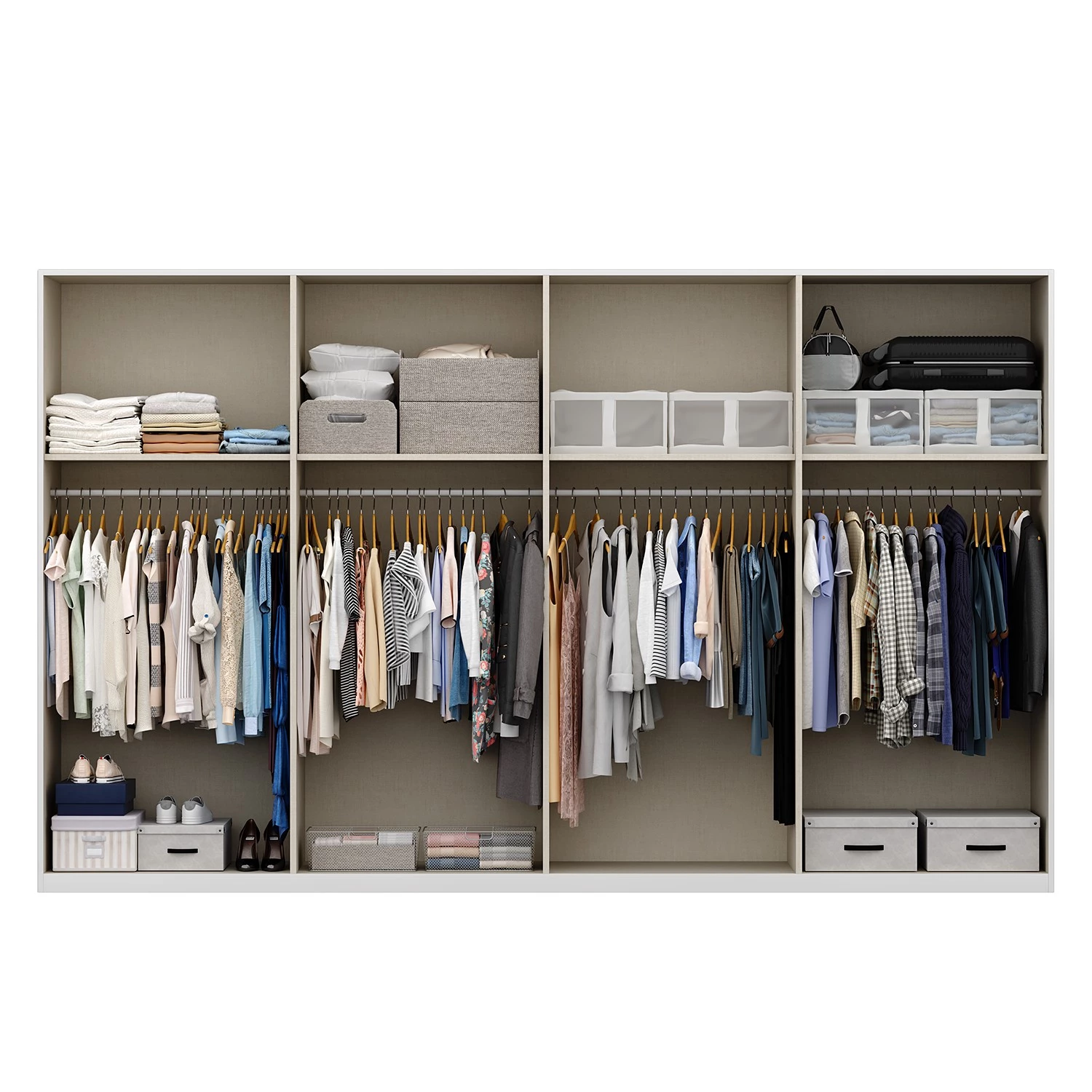 Armoire SKØP pure gloss reflect - Blanc brillant / Blanc - Hauteur : 236 cm - Largeur : 360 cm – Image 7