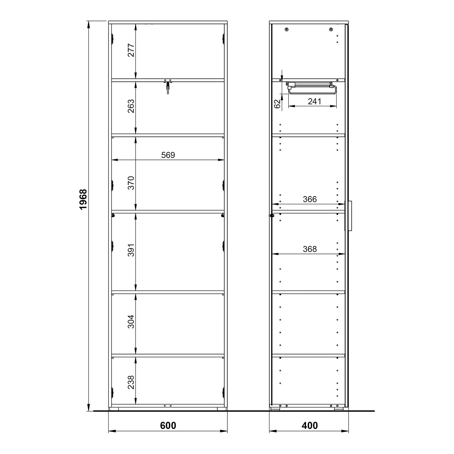 Germania Armoire d’entrée Linz - Imitation chêne Grandson / Blanc – Image 6