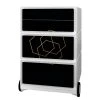 EasyOffice by Paperflow Caisson bureau easyBox Classic Chic III - Matière plastique - noir / blanc