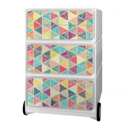 EasyOffice by Paperflow Caisson de bureau easyBox Vintage III - Matière plastique - Blanc