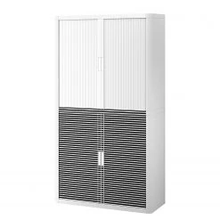 EasyOffice by Paperflow Armoire bureau easyOffice Black/White VI - Matière plastique - Blanc / Noir