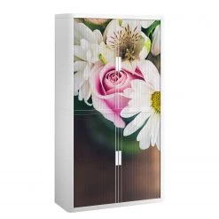EasyOffice by Paperflow Armoire de bureau easyOffice Floral IV - Matière plastique - Blanc