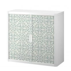 EasyOffice by Paperflow Armoire de bureau easyOffice Floral I - Matière plastique - Blanc