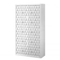 EasyOffice by Paperflow Armoire bureau easyOffice Black/White V - Matière plastique - Gris / Blanc