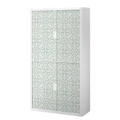 EasyOffice by Paperflow Armoire de bureau easyOffice Floral III - Matière plastique - Blanc
