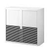 EasyOffice by Paperflow Armoire easyOffice Black/White III - Matière plastique - Blanc / Noir