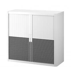 EasyOffice by Paperflow Armoire easyOffice Black/White III - Matière plastique - Blanc / Noir