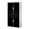 EasyOffice by Paperflow Armoire easyOffice Classic Chic VI - Matière plastique - noir / blanc