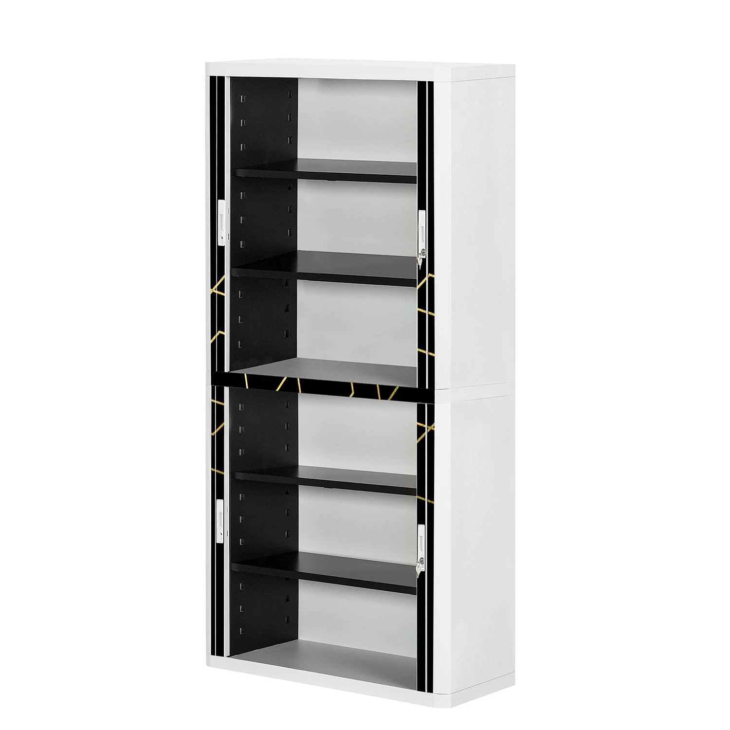 EasyOffice by Paperflow Armoire easyOffice Classic Chic VI - Matière plastique - noir / blanc – Image 2