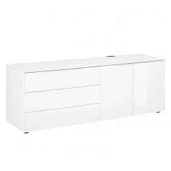 Maja Möbel Commode de bureau eDJUST I - Blanc brillant / Blanc