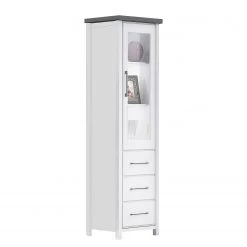 Ridgevalley Vitrine Touros II - Pin massif - Pin blanc / Gris