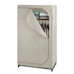 WENKO Armoire Balance II - Intissé / Métal - Taupe / Noir