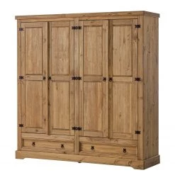 Maison Belfort Armoire Finca Rustica II - Pin massif - Epicéa naturel - Largeur : 194 cm