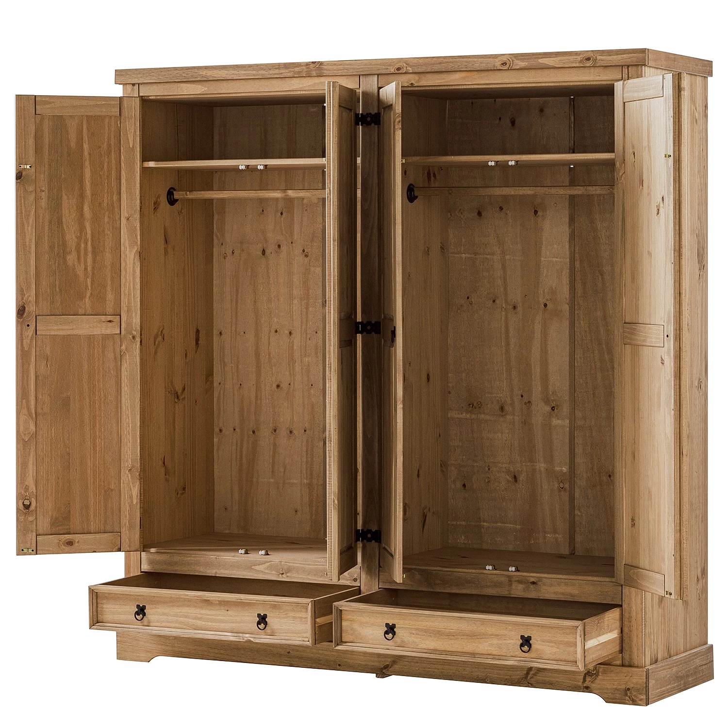 Maison Belfort Armoire Finca Rustica II - Pin massif - Epicéa naturel - Largeur : 194 cm – Image 5