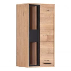 Red Living Armoire murale Relva - Partiellement en chêne massif - Chêne / Noir