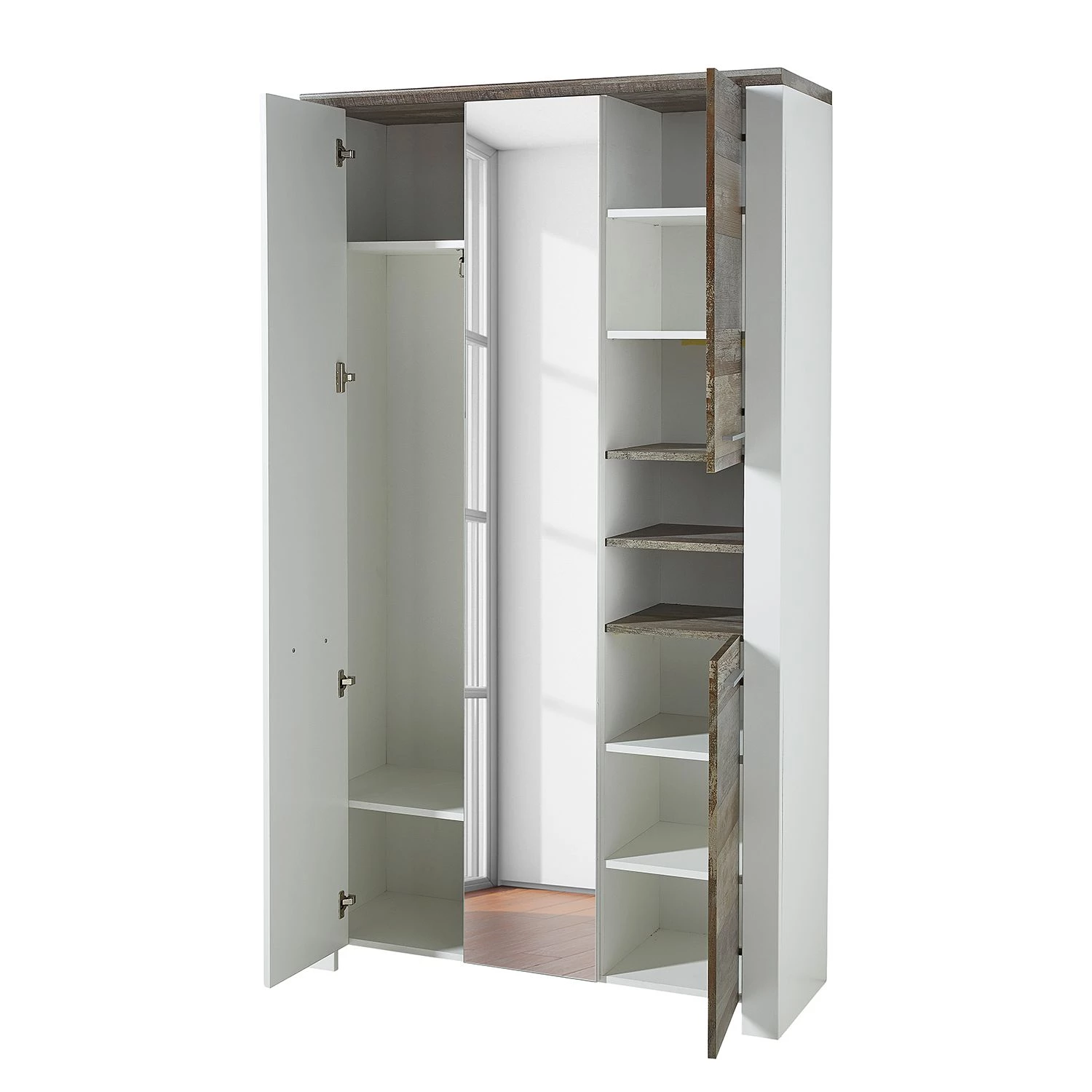 Loftscape Armoire d’entrée Bickley II - Blanc / Imitation bois flotté – Image 5