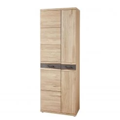 Naturoo Armoire d’entrée Goodwood - Partiellement en chêne sauvage - Chêne sauvage / Gris foncé