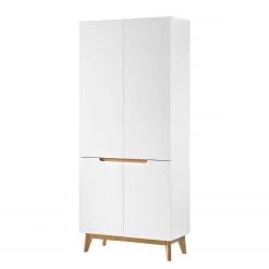 Mørteens Armoire Tenabo - Partiellement en chêne massif - Blanc / Chêne