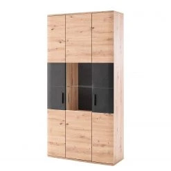 Naturoo Vitrine Callington II - Imitation planches de chêne / Anthracite