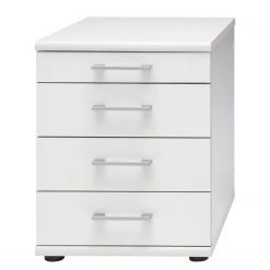Furnitive Caisson de bureau Lezan - argenté - Blanc