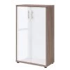 Furnitive Armoire de bureau Arcon II - Imitation chêne Sonoma / Blanc brillant