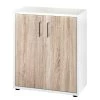 Furnitive Armoire de bureau Lezan III - Imitation chêne de Sonoma / Blanc