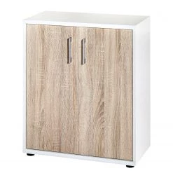 Furnitive Armoire de bureau Lezan III - Imitation chêne de Sonoma / Blanc