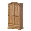Maison Belfort Armoire Finca Rustica I - Pin massif - Epicéa naturel - Largeur : 100 cm