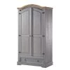 Maison Belfort Armoire Finca Rustica I - Pin massif - Pin gris - Largeur : 100 cm