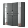 Wimex Armoire Koblenz III - Imitation graphite - Largeur : 180 cm