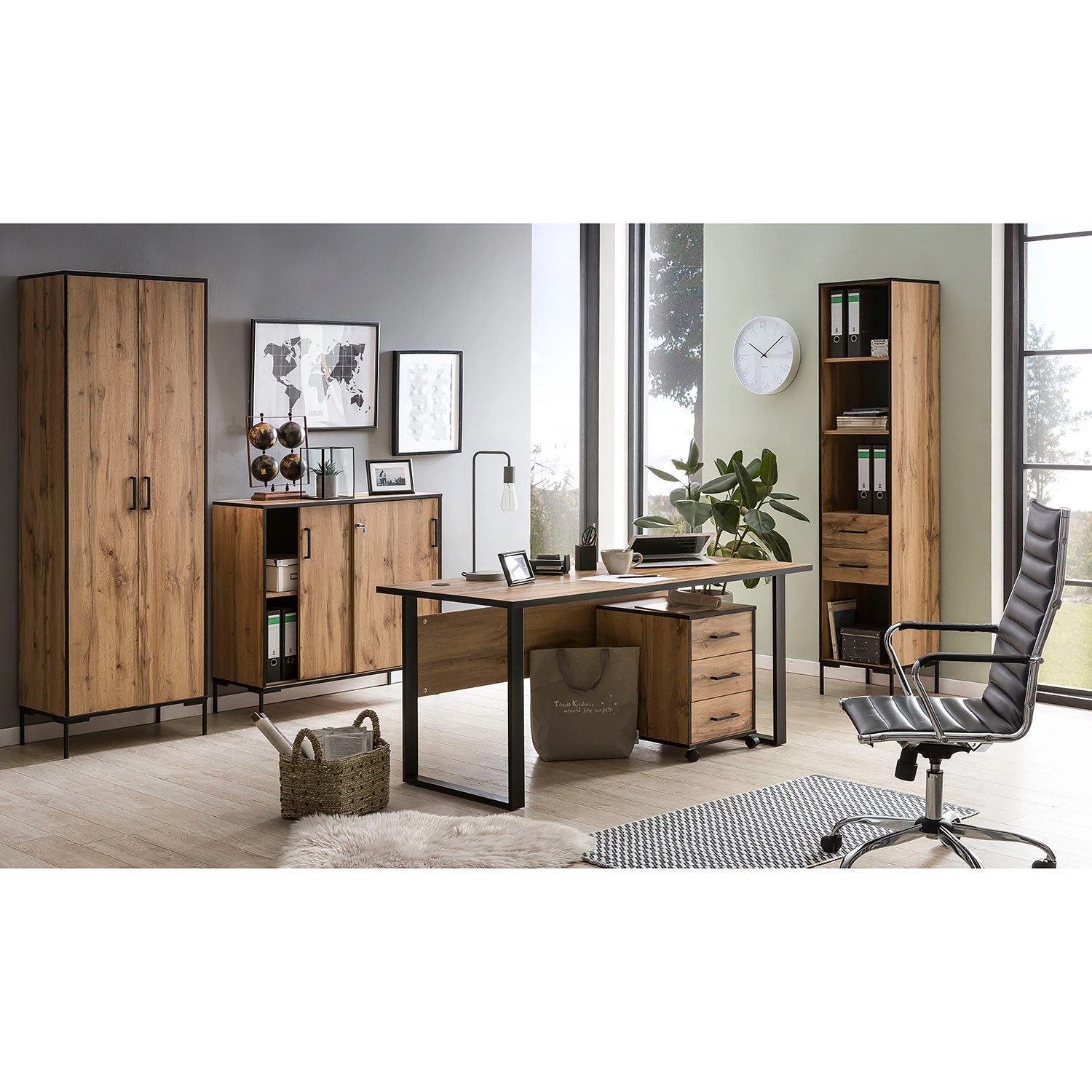 Fredriks Armoire de bureau Cumminus II - Imitation chêne – Image 2